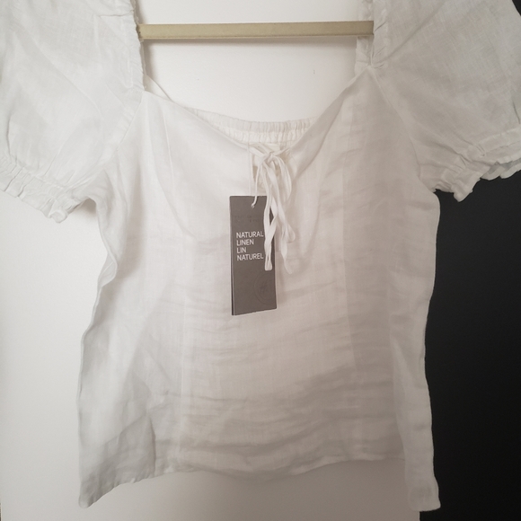 H&M White Linen Top - Picture 1 of 2